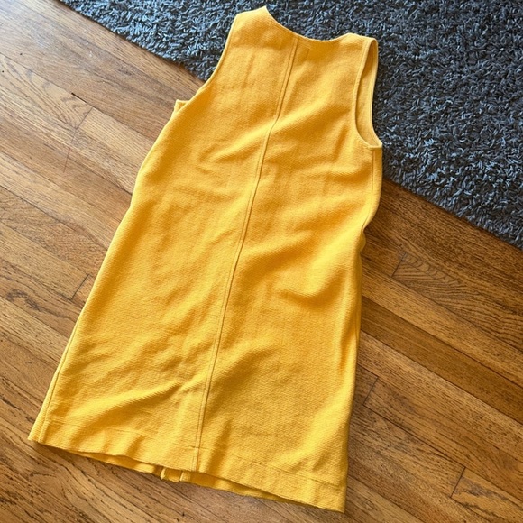Madewell Texture & Thread Tank Dress Size XS Button Front Goldenrod - Picture 11 of 13